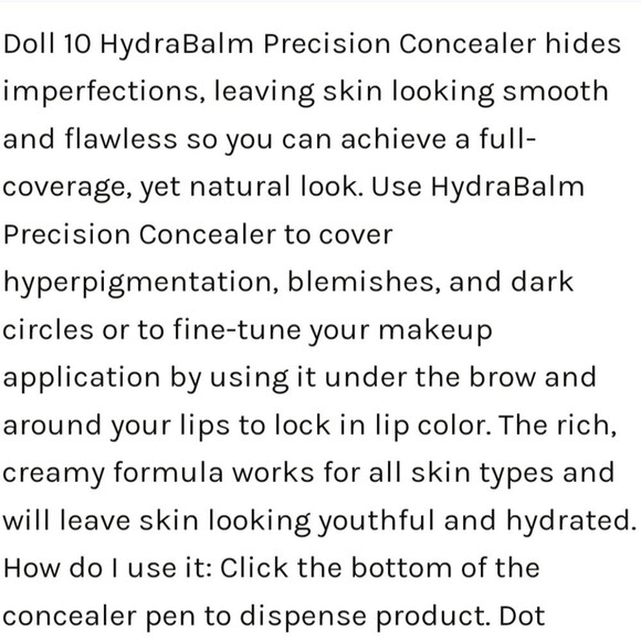 Doll 10 HydraBalm Precision Concealer in Deep - Picture 4 of 8